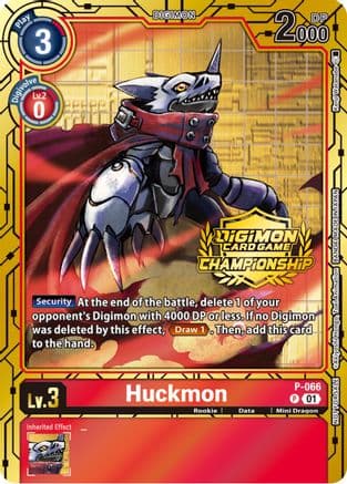 Huckmon - P-066 (Championship 2023 Gold Card Set) — Digimon Promotion Cards
