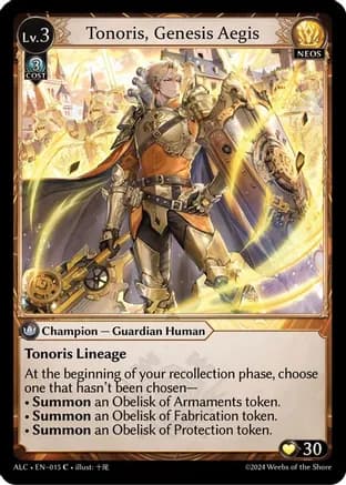 Tonoris, Genesis Aegis — Alchemical Revolution Starter Decks