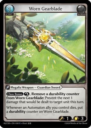 Worn Gearblade — Alchemical Revolution Starter Decks
