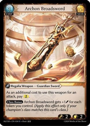 Archon Broadsword — Alchemical Revolution Starter Decks