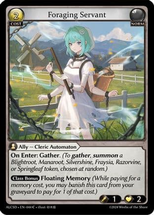 Foraging Servant — Alchemical Revolution Starter Decks