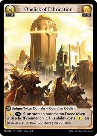 Obelisk of Fabrication — Alchemical Revolution Starter Decks