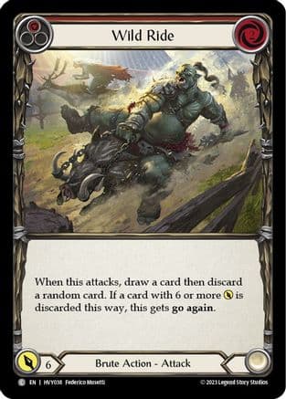 Wild Ride (Red) — Heavy Hitters Flesh and Blood card by Forrest Isley