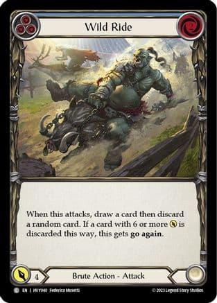 Wild Ride (Blue) — Heavy Hitters Flesh and Blood card by Forrest Isley