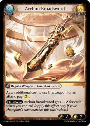 Archon Broadsword — Promotional Cards