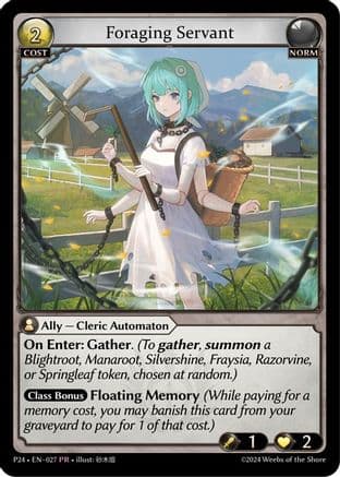 Foraging Servant — Promotional Cards
