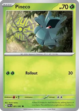 Pineco - 001/091 — SV: Paldean Fates
