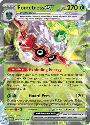 Forretress ex - 002/091 — SV: Paldean Fates Pokémon TCG card by 5ban Graphics