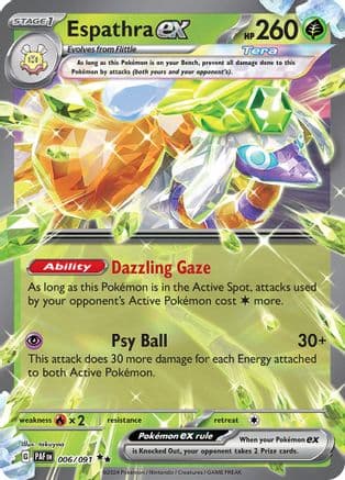 Espathra ex - 006/091 — SV: Paldean Fates Pokémon TCG card by takuyoa