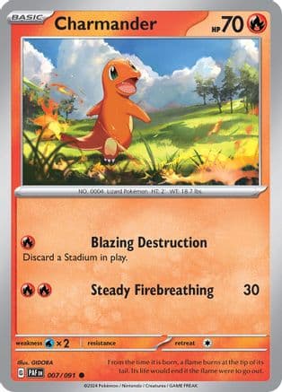 Charmander - 007/091 — SV: Paldean Fates Pokémon TCG card by GIDORA