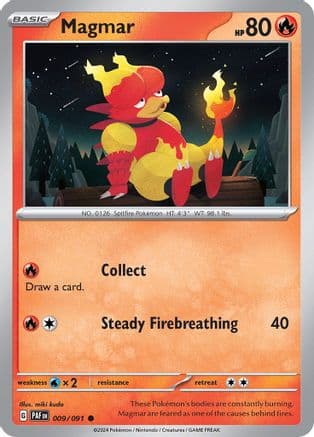 Magmar — SV: Paldean Fates Pokémon TCG card by miki kudo