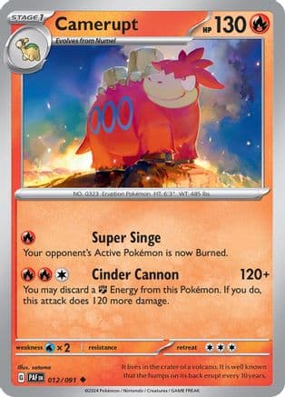 Camerupt — SV: Paldean Fates Pokémon TCG card by satoma