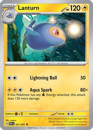 Lanturn — SV: Paldean Fates Pokémon TCG card by aspara