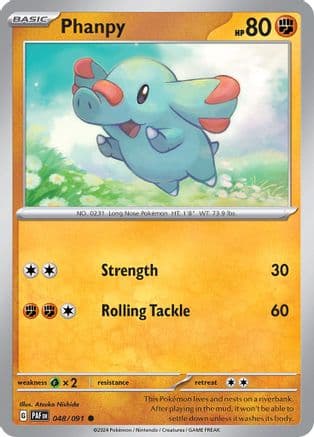 Phanpy — SV: Paldean Fates Pokémon TCG card by Atsuko Nishida