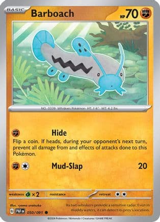 Barboach — SV: Paldean Fates Pokémon TCG card by ryoma uratsuka