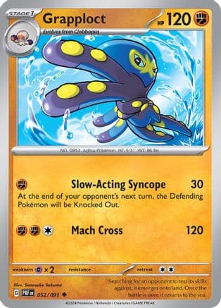 Grapploct — SV: Paldean Fates Pokémon TCG card by Sanosuke Sakuma