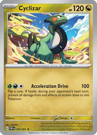 Cyclizar - 070/091 — SV: Paldean Fates Pokémon TCG card by GIDORA