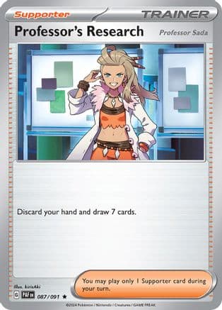 Professor's Research - 087/091 — SV: Paldean Fates Pokémon TCG card by kirisAki