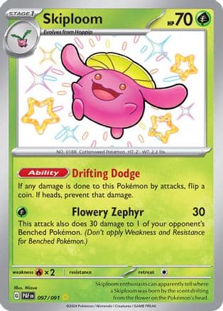 Skiploom — SV: Paldean Fates Pokémon TCG card by Mizue