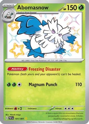 Abomasnow — SV: Paldean Fates Pokémon TCG card by Hitoshi Ariga