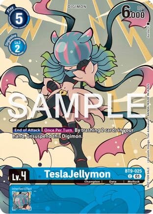 TeslaJellymon (Digimon Illustration Competition Pack 2023) — X Record
