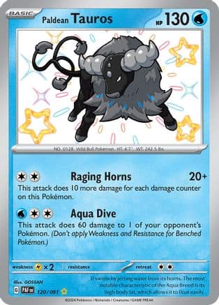 Paldean Tauros - 120/091 — SV: Paldean Fates Pokémon TCG card by GOSSAN