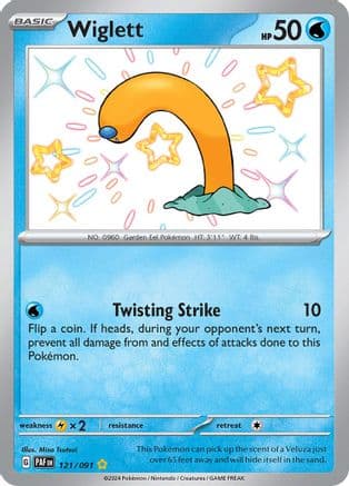 Wiglett - 121/091 — SV: Paldean Fates Pokémon TCG card by Misa Tsutsui