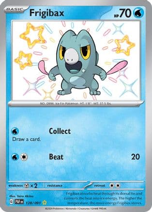 Frigibax - 128/091 — SV: Paldean Fates Pokémon TCG card by Tetsuro Akiba
