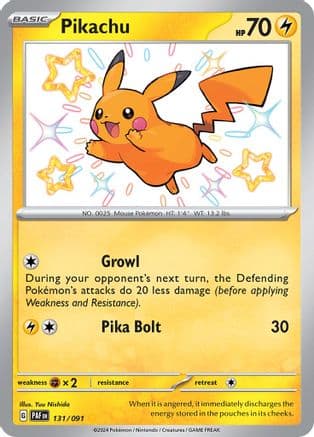 Pikachu - 131/091 — Pokémon TCG card