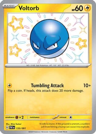 Voltorb — SV: Paldean Fates Pokémon TCG card by Misa Tsutsui