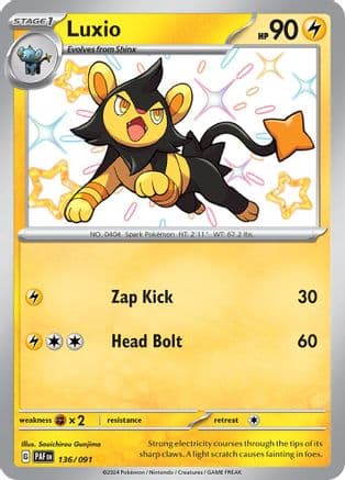 Luxio — SV: Paldean Fates Pokémon TCG card by Souichirou Gunjima