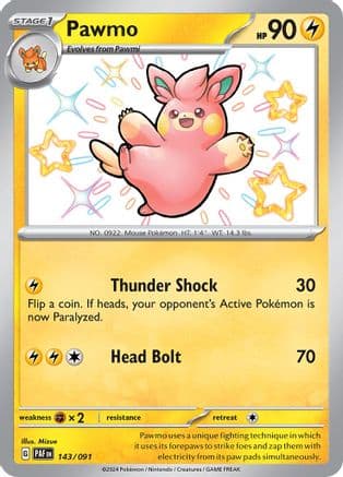 Pawmo — SV: Paldean Fates Pokémon TCG card by Mizue