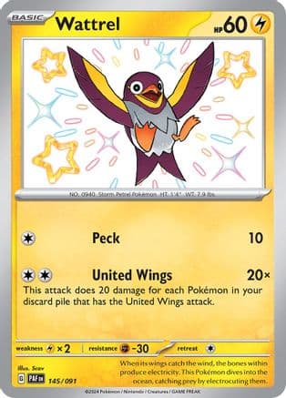 Wattrel — SV: Paldean Fates Pokémon TCG card by Scav