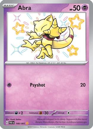 Abra — SV: Paldean Fates Pokémon TCG card by Kouki Saitou