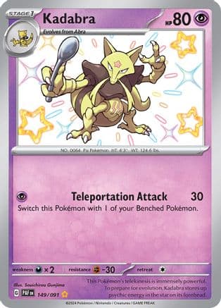 Kadabra — SV: Paldean Fates Pokémon TCG card by Souichirou Gunjima