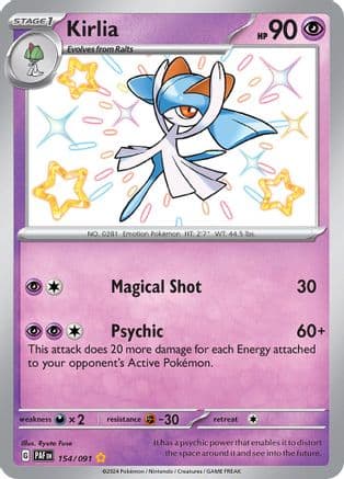 Kirlia - 154/091 — SV: Paldean Fates Pokémon TCG card by Ryuta Fuse