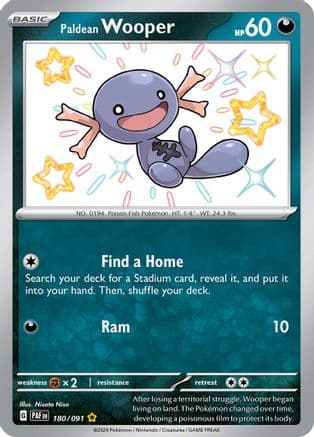 Paldean Wooper - 180/091 — SV: Paldean Fates Pokémon TCG card by Nisota Niso