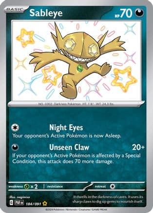 Sableye — SV: Paldean Fates Pokémon TCG card by nagimiso