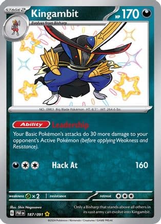 Kingambit — SV: Paldean Fates Pokémon TCG card by Shin Nagasawa