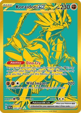 Koraidon ex — SV: Paldean Fates Pokémon TCG card by aky CG Works
