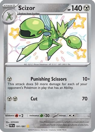 Scizor — SV: Paldean Fates Pokémon TCG card by GOSSAN