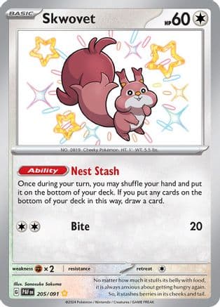 Skwovet — SV: Paldean Fates Pokémon TCG card by Sanosuke Sakuma