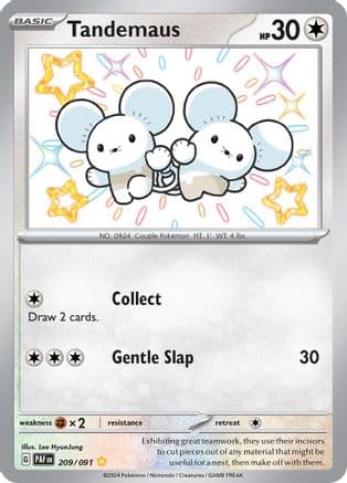 Tandemaus - 209/091 — SV: Paldean Fates Pokémon TCG card by Lee HyunJung
