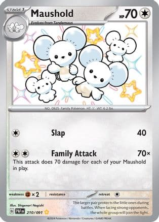 Maushold - 210/091 — SV: Paldean Fates Pokémon TCG card by Shigenori Negishi