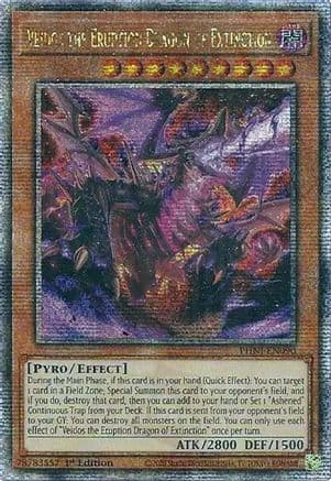 Veidos the Eruption Dragon of Extinction (Quarter Century Secret Rare) — Phantom Nightmare