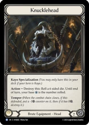 Knucklehead — Blitz Deck: Heavy Hitters - Kayo Flesh and Blood card by Wisnu Tan