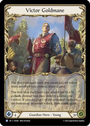 Victor Goldmane — Blitz Deck: Heavy Hitters - Victor Flesh and Blood card by Billy Christian