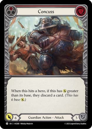 Concuss (Red) — Blitz Deck: Heavy Hitters - Victor Flesh and Blood card by Nikolay Moskvin