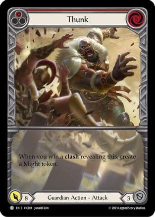 Thunk (Red) — Blitz Deck: Heavy Hitters - Victor Flesh and Blood card by Junaidi Lim