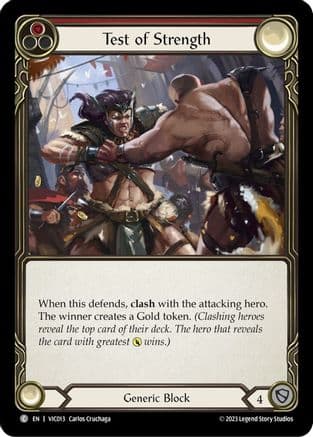 Test of Strength — Blitz Deck: Heavy Hitters - Victor Flesh and Blood card by Carlos Ovando